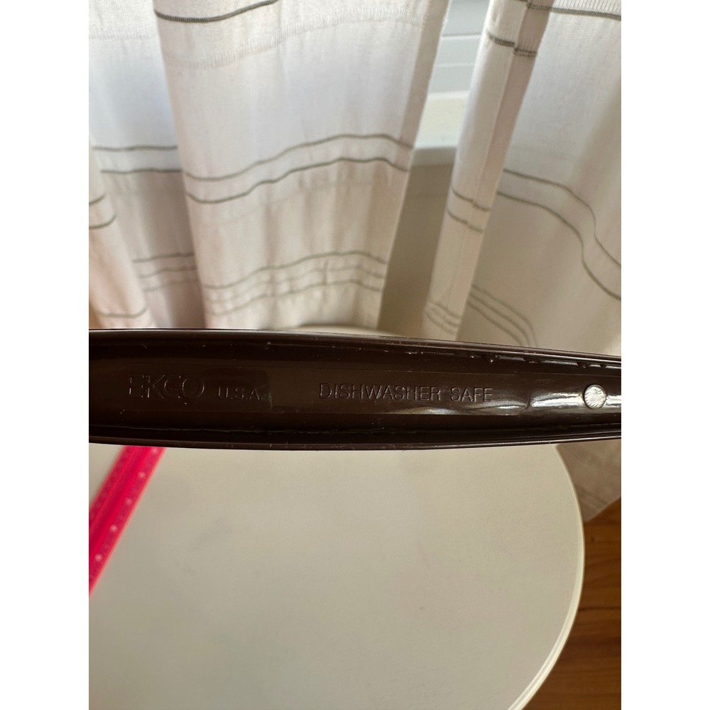 Ekco Vintage Brown Nylon Meat Fork 2 Tine Serving Tool USA Dishwasher Safe 11in - Picture 6 of 7